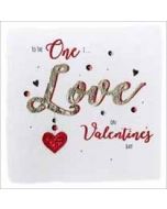 luxe grote valentijnskaart - to the one I love on valentines day