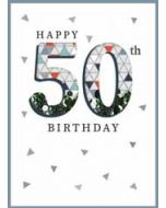 50 jaar - verjaardagskaart second nature - happy 50th birthday