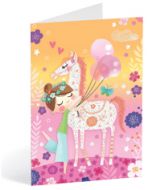 wenskaart busquets - sweetness - paard en ballonnen
