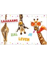 verjaardagskaart - laaang zal je leven - giraffe | muller wenskaarten