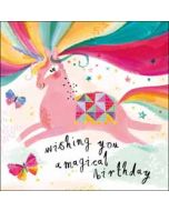 verjaardagskaart woodmansterne - wishing you a magical birthday - eenhoorn