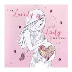 luxe zwangerschapskaart - one lovely lady in waiting