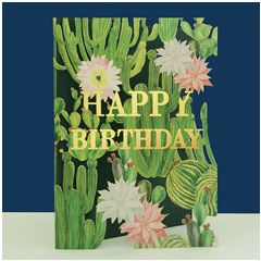 lasergesneden wenskaart blossom - happy birthday - cactus | mullerwenskaarten 