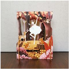 3d pop-up kaart miniature greetings - ballet | muller wenskaarten
