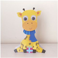 wiebelhoofd wenskaart - giraffe | muller wenskaarten