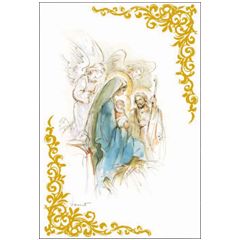 6 luxe christelijke kerstkaarten busquets - baby jezus en engelen| muller wenskaarten