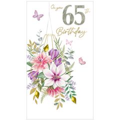grote luxe 65 jaar wenskaart - on your 65th birthday| muller wenskaarten