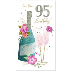 grote luxe 95 jaar wenskaart - on your 95th birthday