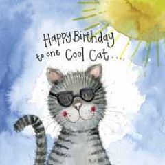 verjaardagskaart alex clark - happy birthday to one cool cat - kat