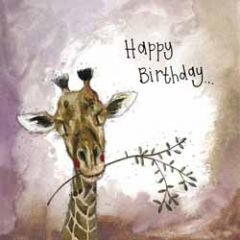 verjaardagskaart alex clark - happy birthday - giraffe
