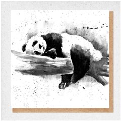 wenskaart fine art - panda | mullerwenskaarten 