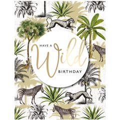 grote verjaardagskaart A4 - have a wild birthday | Mullerwenskaarten