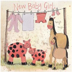 geboortekaartje alex clark - new baby girl | muller wenskaarten