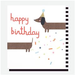 verjaardagskaart caroline gardner - happy birthday - teckel