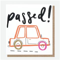 rijbewijs gehaald - wenskaart caroline gardner - passed! - auto | muller wenskaarten
