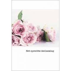 condoleancekaart - met oprechte deelneming - cosmea bloem | muller wenskaarten