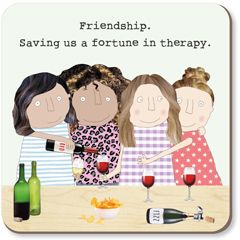 onderzetter rosiemadeathing - friendship saving fortune in therapy | muller wenskaarten