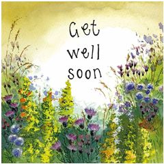 beterschapskaart alex clark - get well soon - bloemen | muller wenskaarten