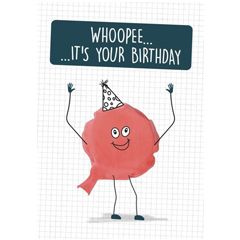verjaardagskaart - whoopee it's your birthday | muller wenskaarten
