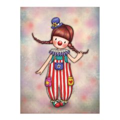 santoro eclectic selection - gorjuss - clown  | mullerwenskaarten