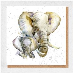 wenskaart fine art - olifant