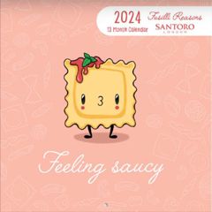 kalender 2024 - fusilli reasons - feeling saucy | Santoro London | Muller wenskaarten