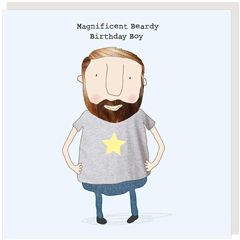 verjaardagskaart rosiemadeathing - magnificent beardy birthday boy | muller wenskaarten