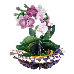 3D kaart - pirouettes cards - orchidee | muller wenskaarten