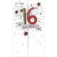 16 jaar - grote luxe verjaardagskaart - it is your 16th birthday