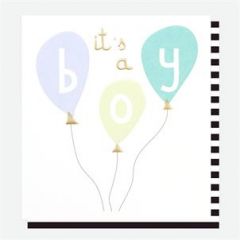 geboortekaartje caroline gardner - it's a boy - ballonnen | muller wenskaarten