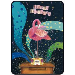 ansichtkaart van jehanne weyman - happy birthday - flamingo | mullerwenskaarten 