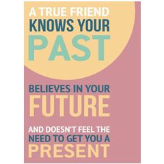 luxe wenskaart - a true friend knows your past future present | muller wenskaarten
