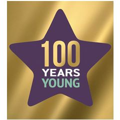 100ste verjaardagskaart second nature - 100 years young - ster