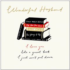luxe valentijnskaart woodmansterne - husband I love you like a great book I can't put down