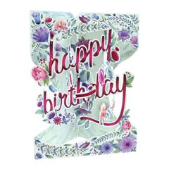 3D verjaardagskaart - swing cards - happy birthday