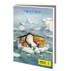 10 wenskaarten voor amnesty international - arctic winter - pinguins en ijsbeer