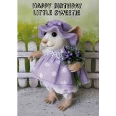 santoro tiny squee mousies verjaardagskaart - happy birthday little sweetie