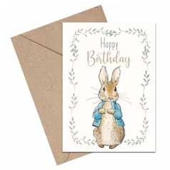 wenskaart mouse & pen - happy birthday - pieter konijn