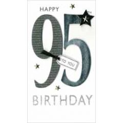 95 jaar - grote luxe verjaardagskaart - happy 95th birthday to you