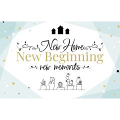 wenskaart nieuwe woning - new home new beginning new memories | muller wenskaarten