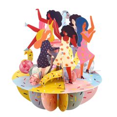 3D kaart - pirouettes cards - girls just wanna have fun | Muller wenskaarten