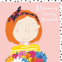 wenskaart rosie made a thing - blooming lovely friend | muller wenskaarten