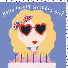 verjaardagskaart rosie made a thing - hello lovely birthday girl | muller wenskaarten