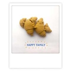 ansichtkaart instagram pickmotion - happy family - croissants