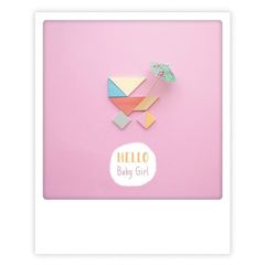 ansichtkaart instagram pickmotion - hello baby girl