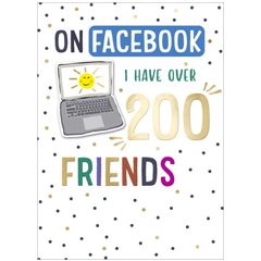 wenskaart - on Facebook I have over 200 friends