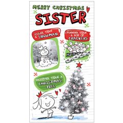 grappige kerstkaart second nature - Merry Christmas sister