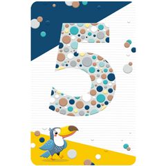 5 jaar - verjaardagskaart lucky - pelikaan