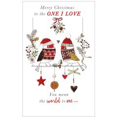 kerstkaart second nature  - merry christmas to the one i love, you mean the world to me...