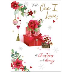 grote kerstkaart A4 - to the one I love at Christmas and always